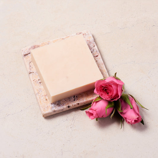 Naturseife aus Olivenöl - Rose