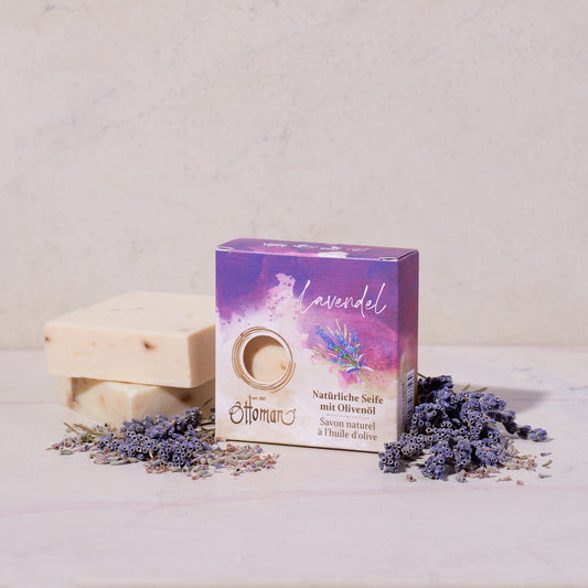 Naturseife aus Olivenöl - Lavendel