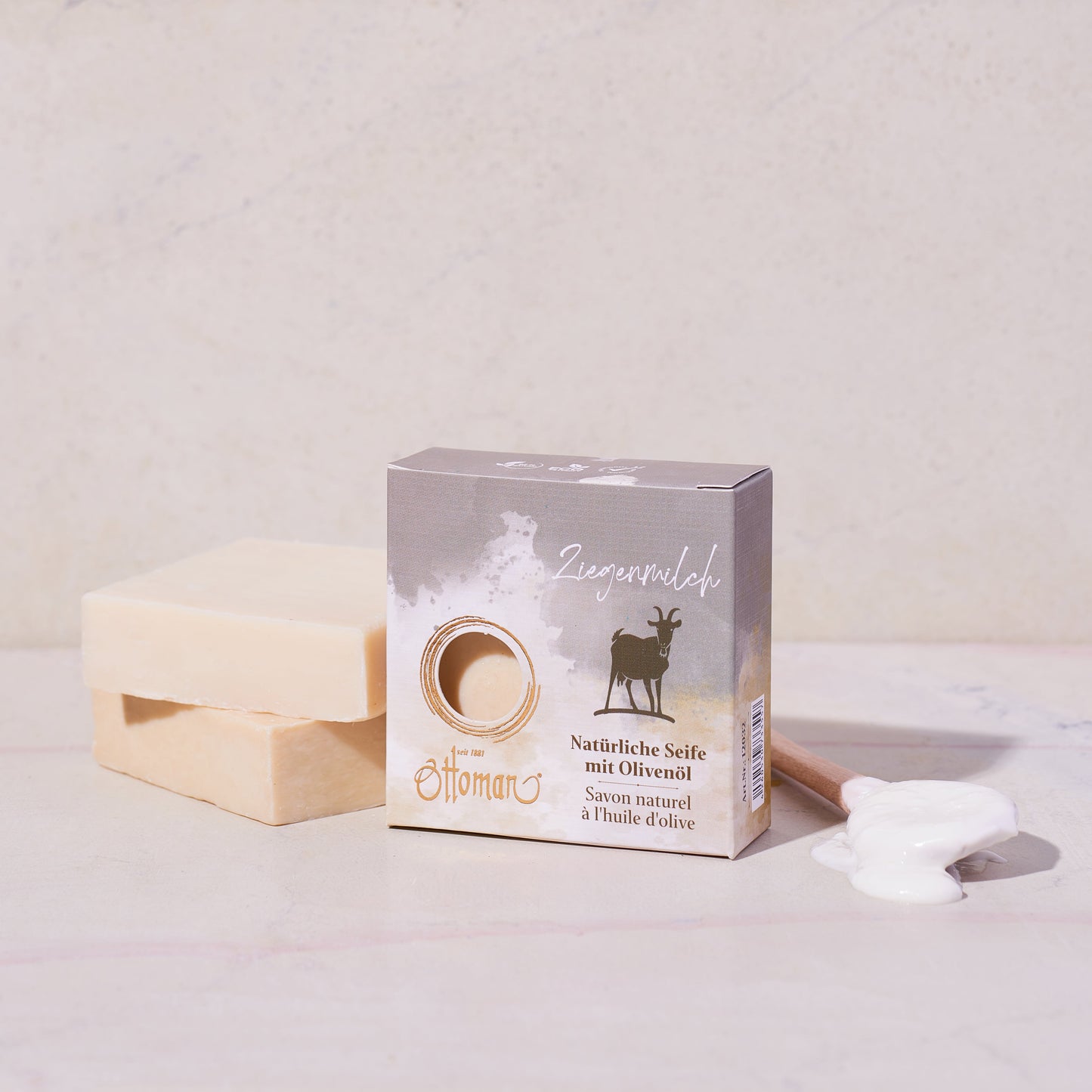 Naturseife aus Olivenöl - Ziegenmilch
