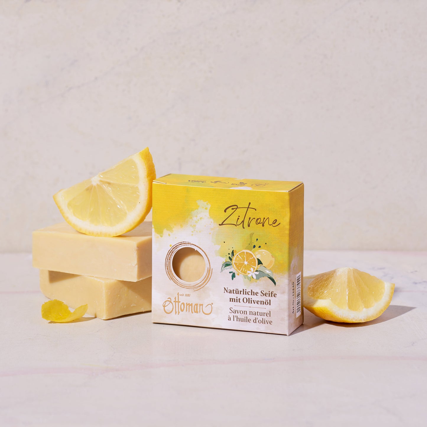 Naturseife aus Olivenöl - Zitrone