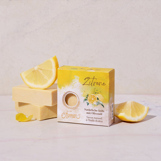 Naturseife aus Olivenöl - Zitrone