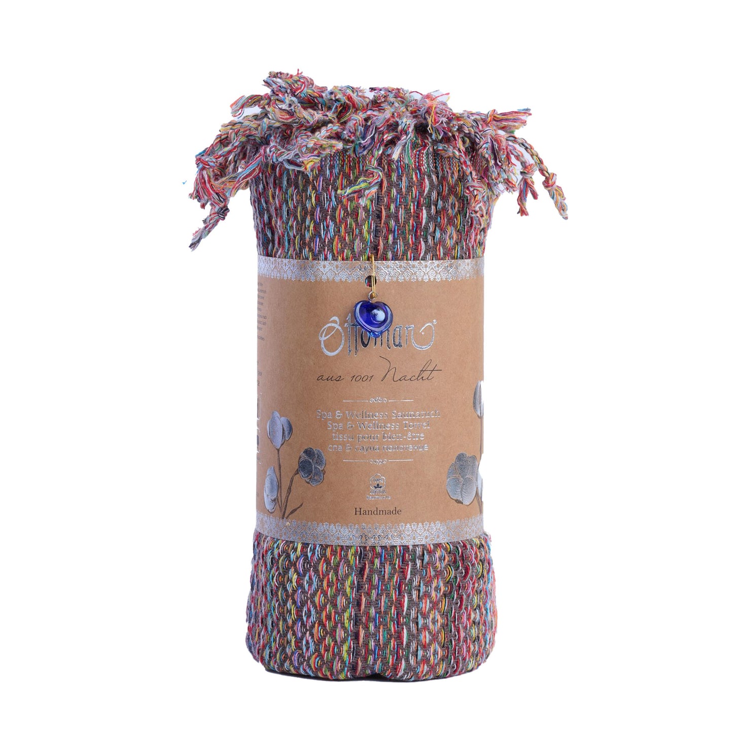 Hamamtuch Ala aus 100 % Baumwolle, 175 × 100 cm, in Braun