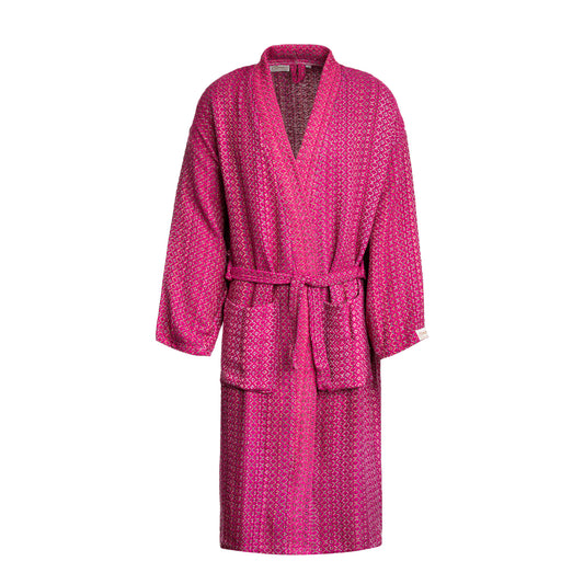 Bademantel Jasmin aus 100 % Baumwolle in Pink