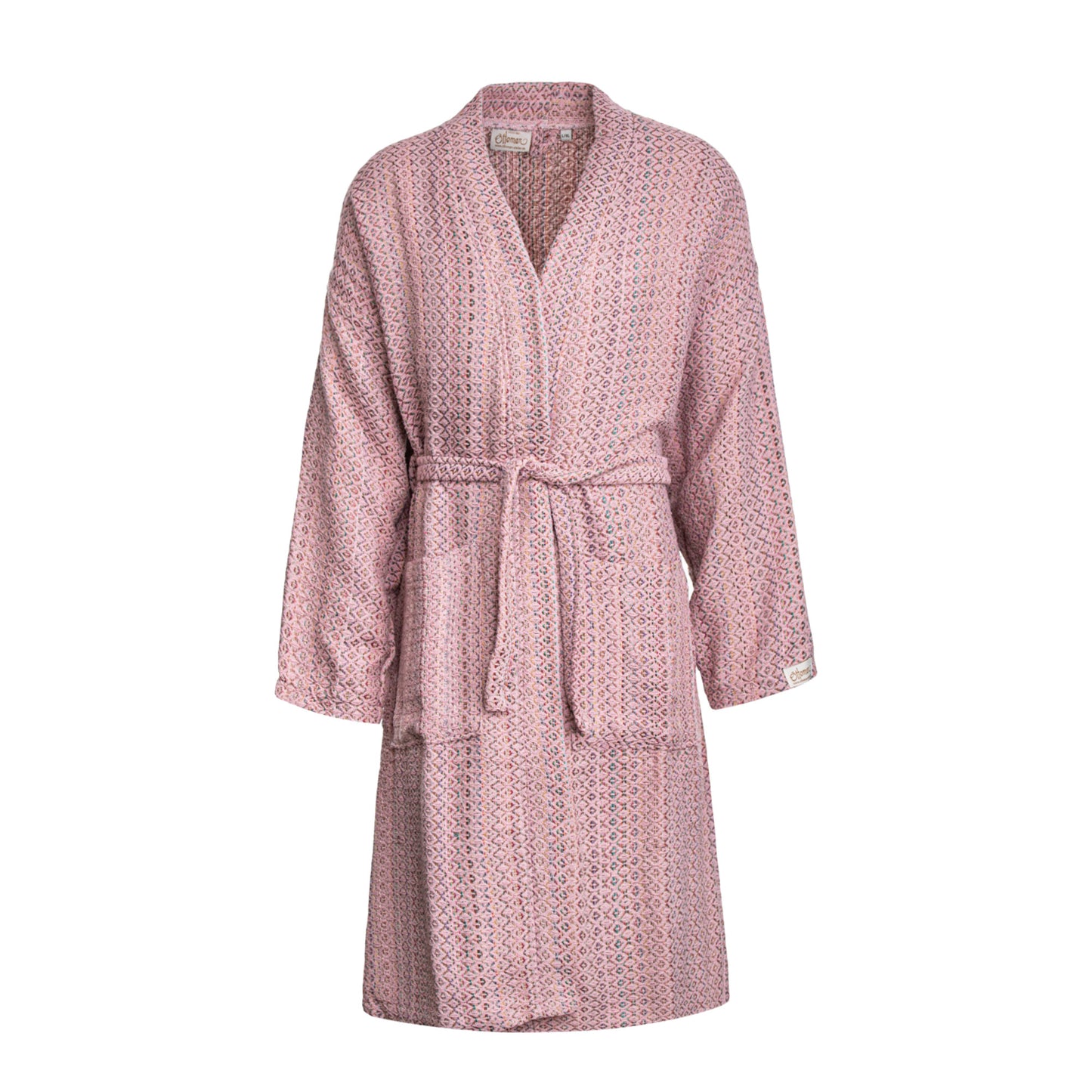 Bademantel Jasmin aus 100 % Baumwolle in Rosa