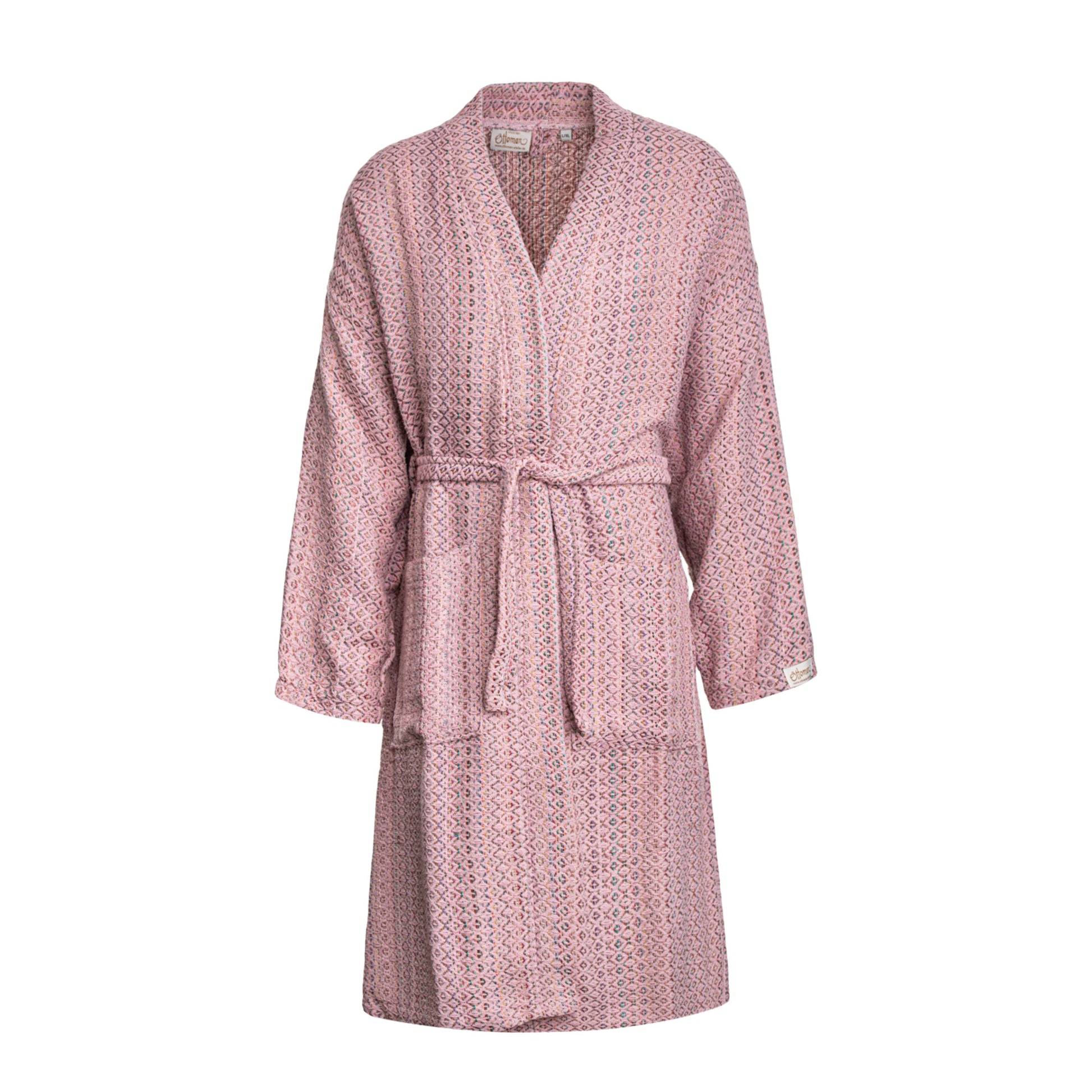 Bademantel Jasmin aus 100 % Baumwolle in Rosa