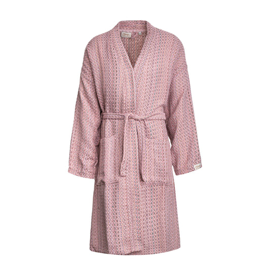 Bademantel Jasmin aus 100 % Baumwolle in Rosa