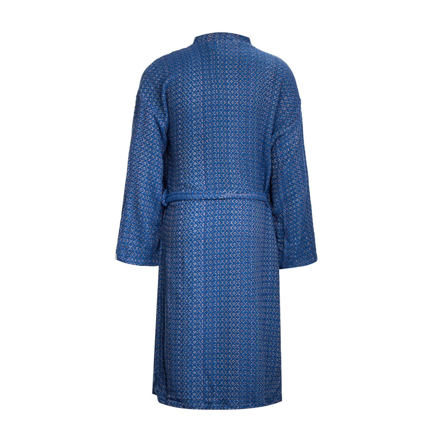 Rückseite des Bademantel Jasmin aus 100 % Baumwolle in Blau