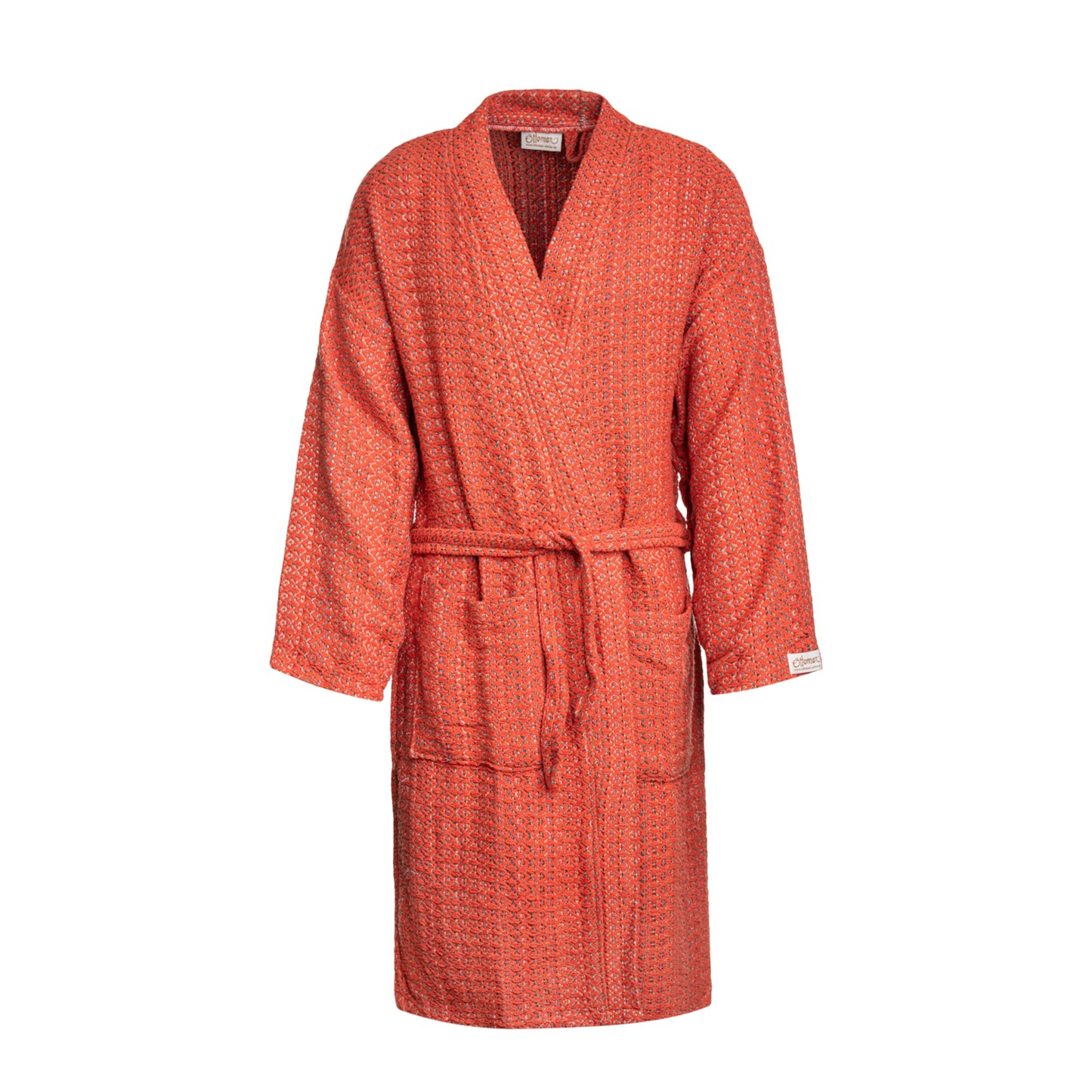 Bademantel Jasmin aus 100 % Baumwolle in Orange