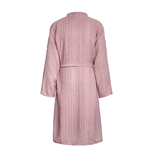 Rückseite des Bademantel Jasmin aus 100 % Baumwolle in Rosa