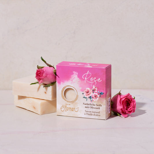 Naturseife aus Olivenöl - Rose