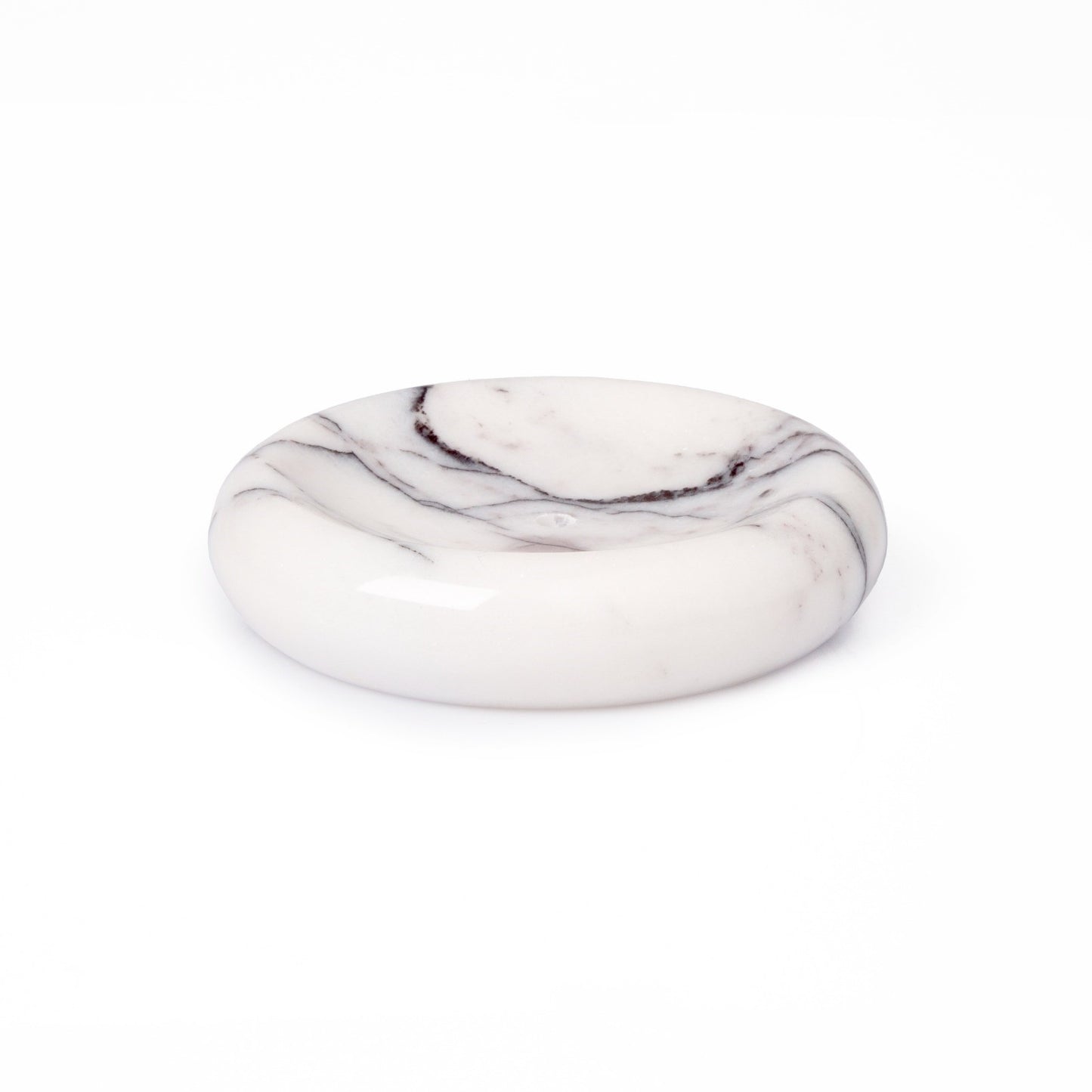 Seifenschale aus Marmor, aus 100 % Marmor, Durchmesser ca. 11,5 cm