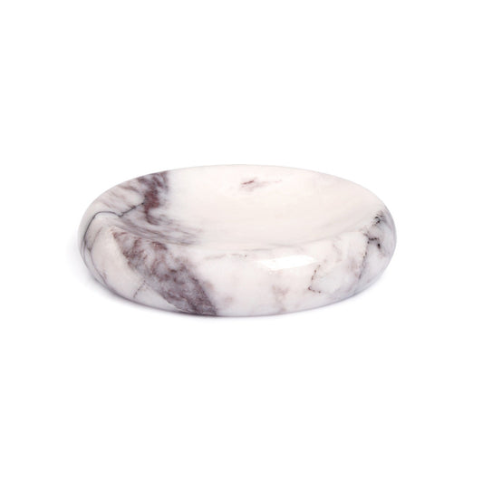 Seifenschale aus Marmor, aus 100 % Marmor, Durchmesser ca. 11,5 cm