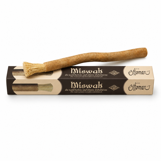 Natürliches Miswak-Zahnputzholz mit Verpackung aus Naturholz