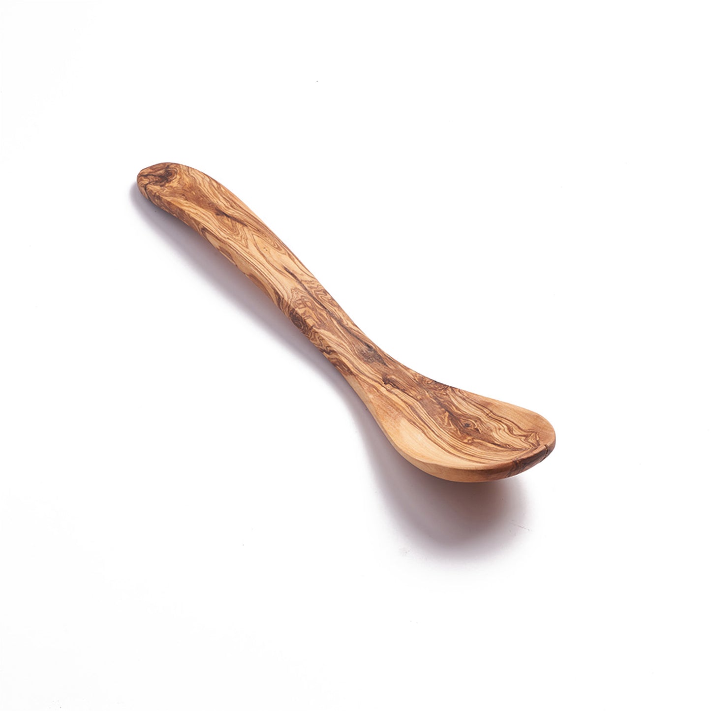 Gebogener Löffel aus Olivenholz, ca. 30 cm lang