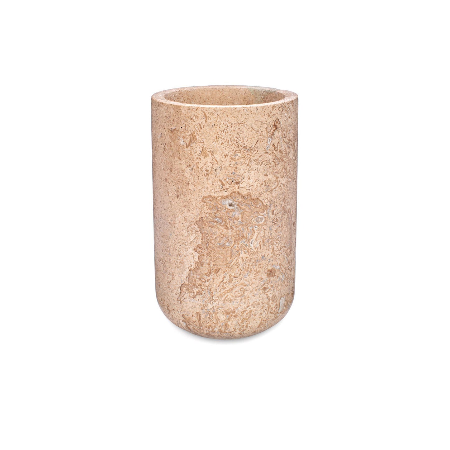 Weinbehälter Light aus 100 % Travertin, 20 cm Höhe und 12 cm Durchmesser