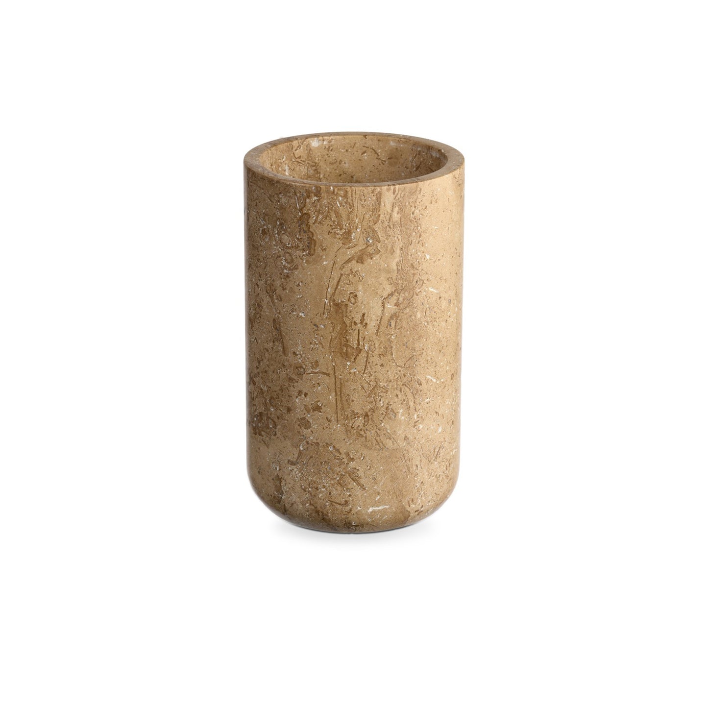 Weinbehälter Noce aus 100 % Travertin, 20 cm Höhe und 12 cm Durchmesser