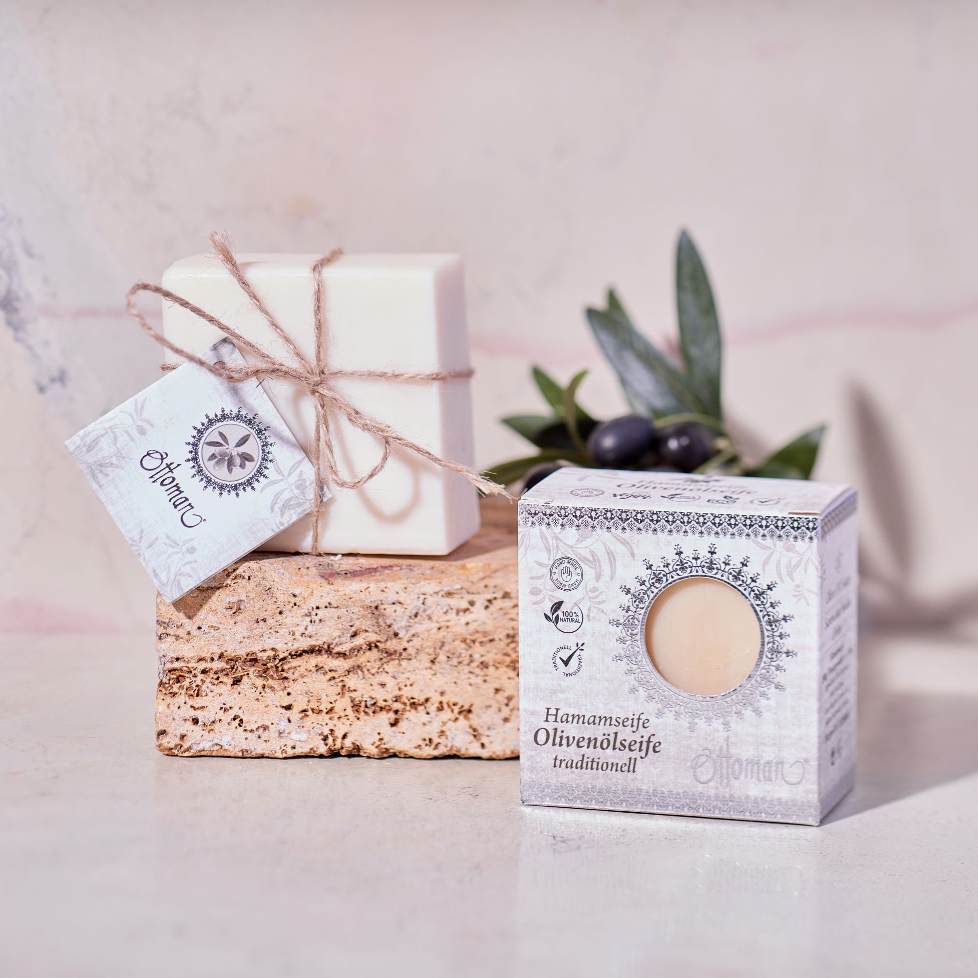 Hamam Olivenölseife weiß (200g) Hamam Olivenölseife weiß (200g)