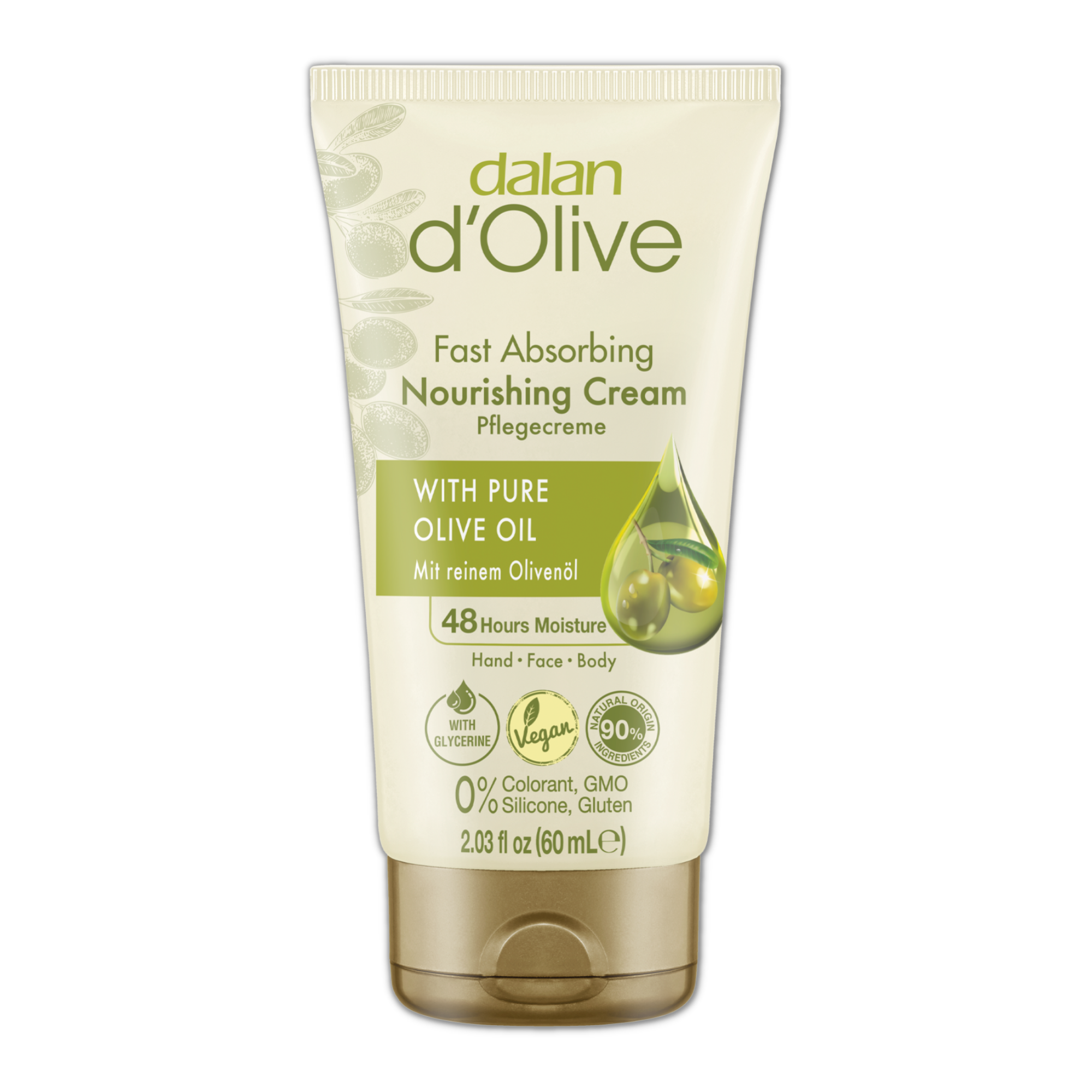 d´Olive 3er Geschenkset im Karton - Hand & Bodycreme 60 ml, Hautreinigungsseife 100 g, Handcreme 20 ml