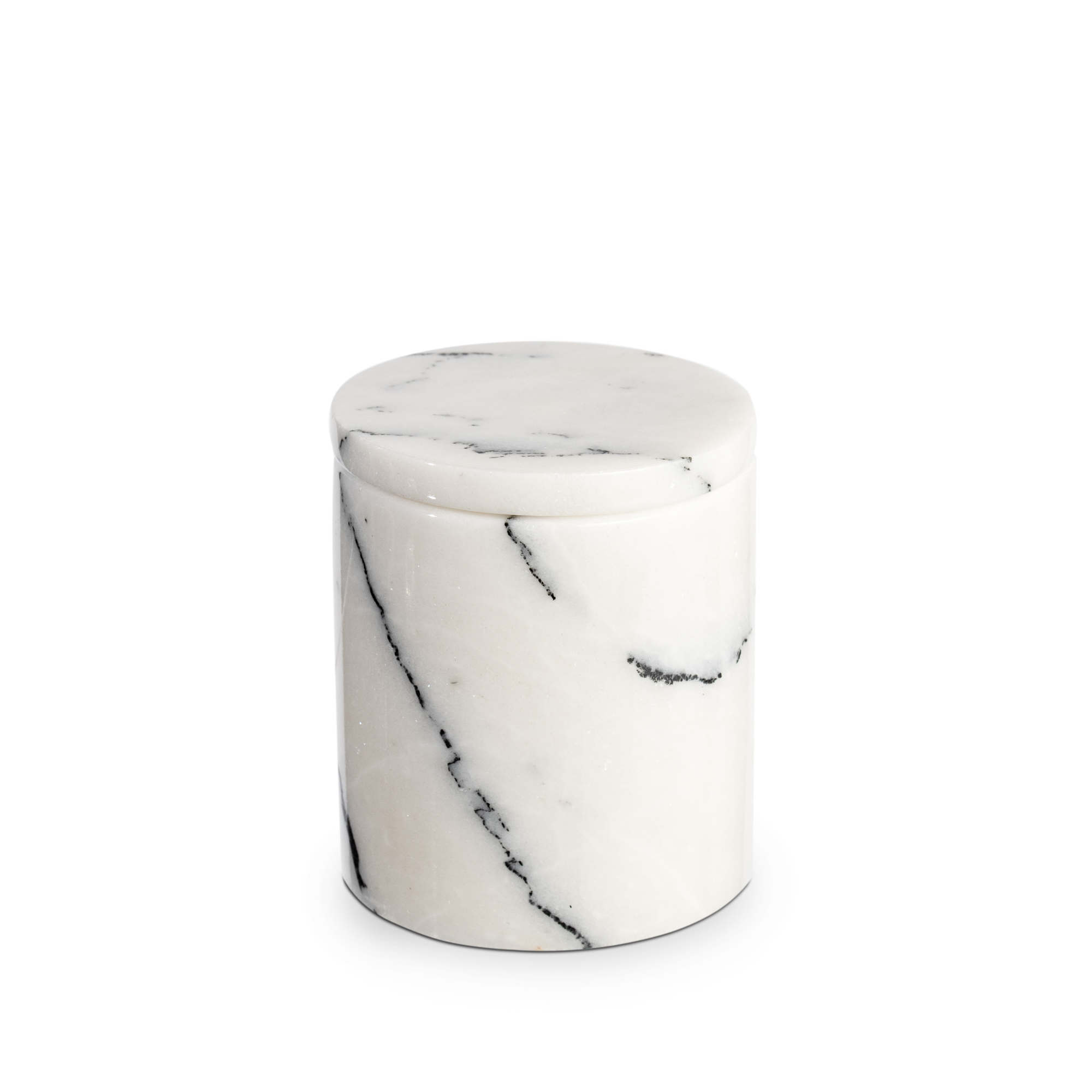 Vase mit Deckel aus Marmor