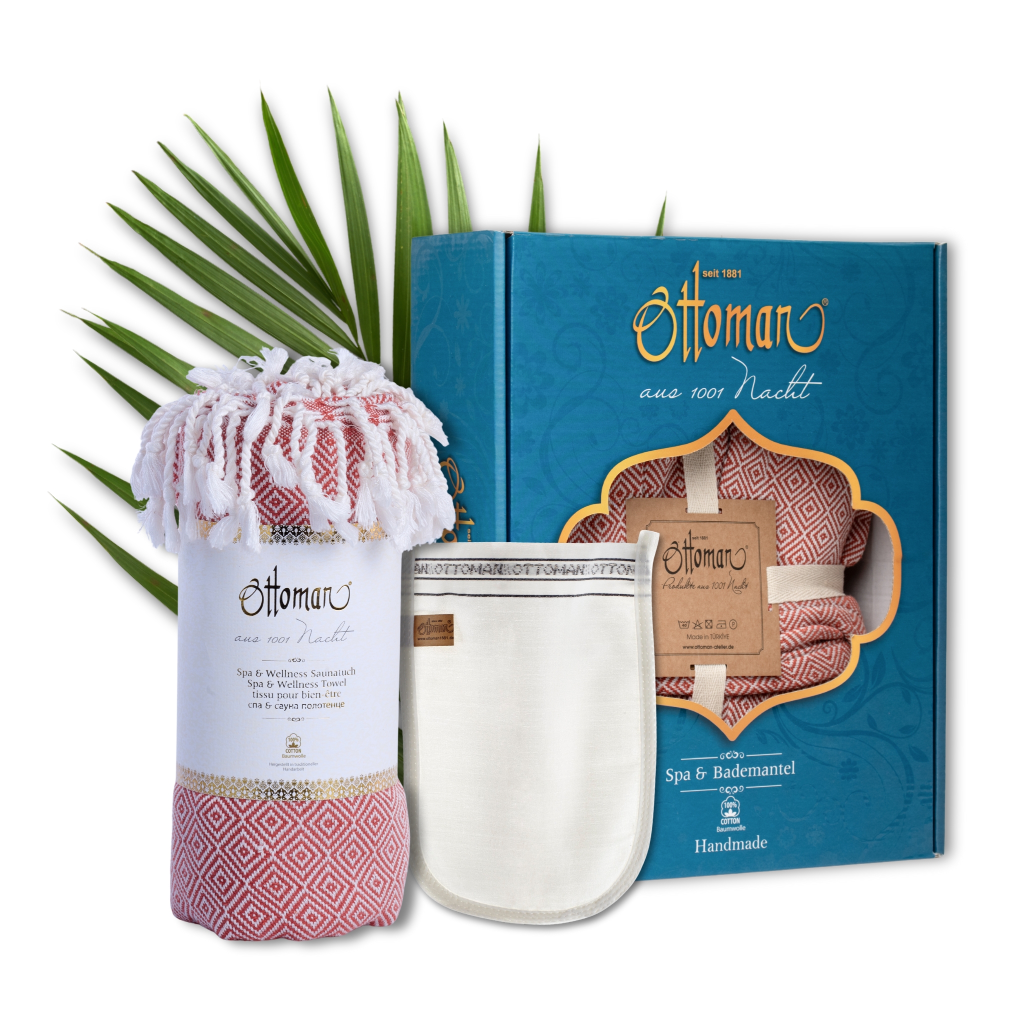 Bademantel-Hamamtuch-Set