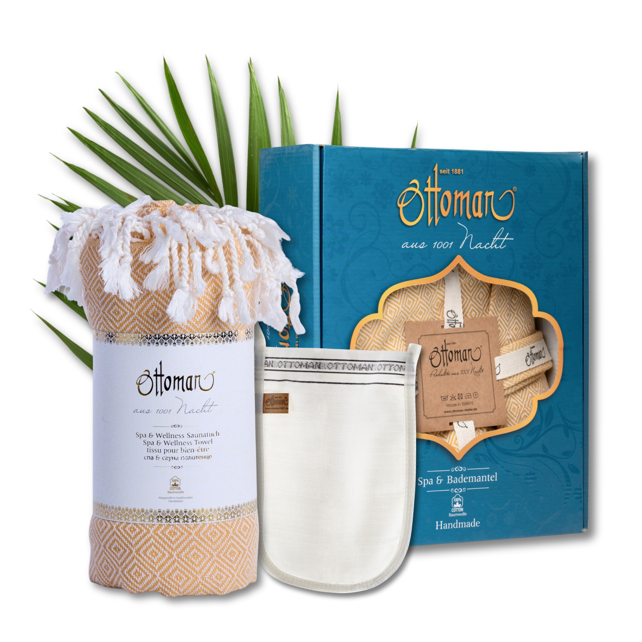 Bademantel-Hamamtuch-Set