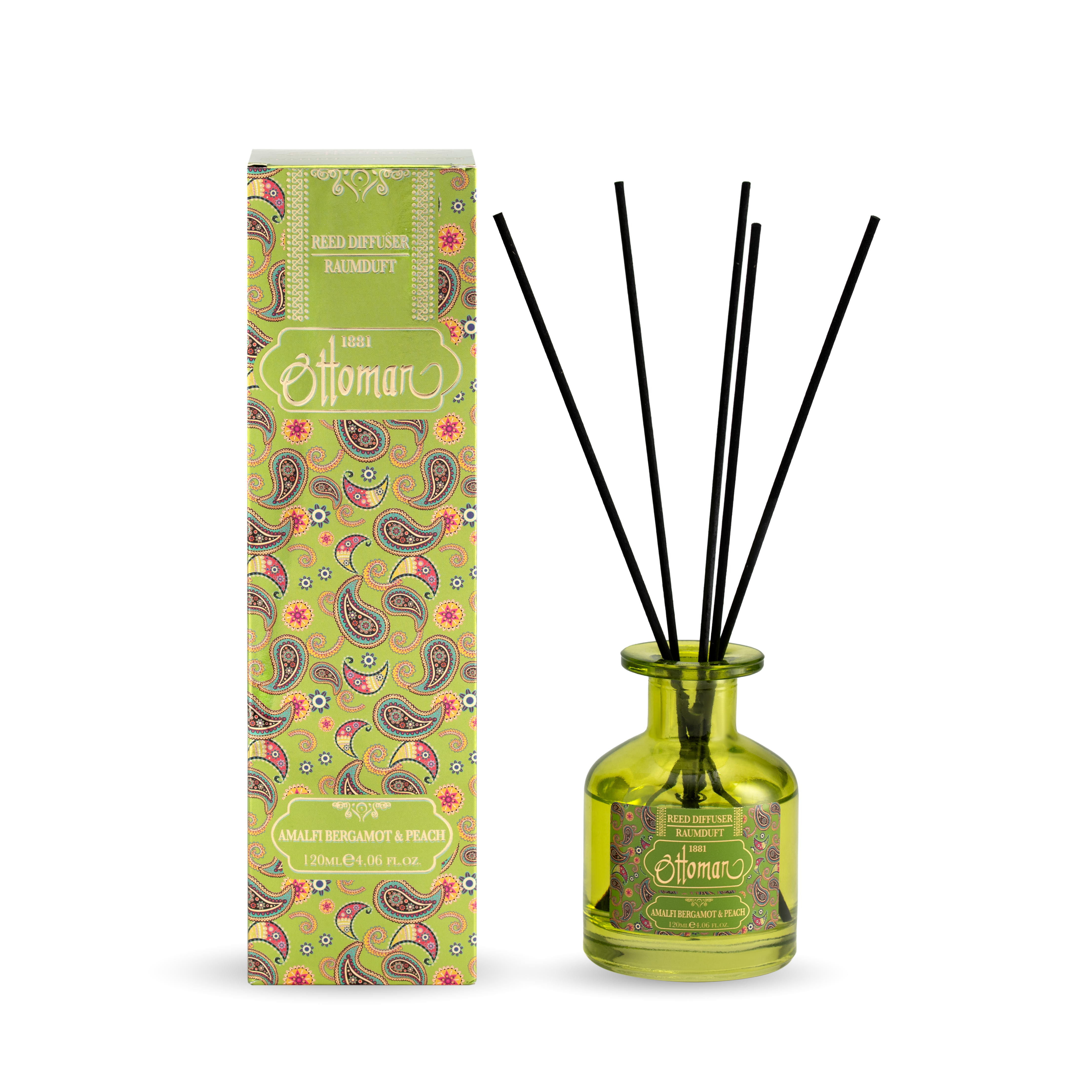 Ottoman - Amalfi Bergamot & Peach Reed Diffuser - Glas - 120 ml