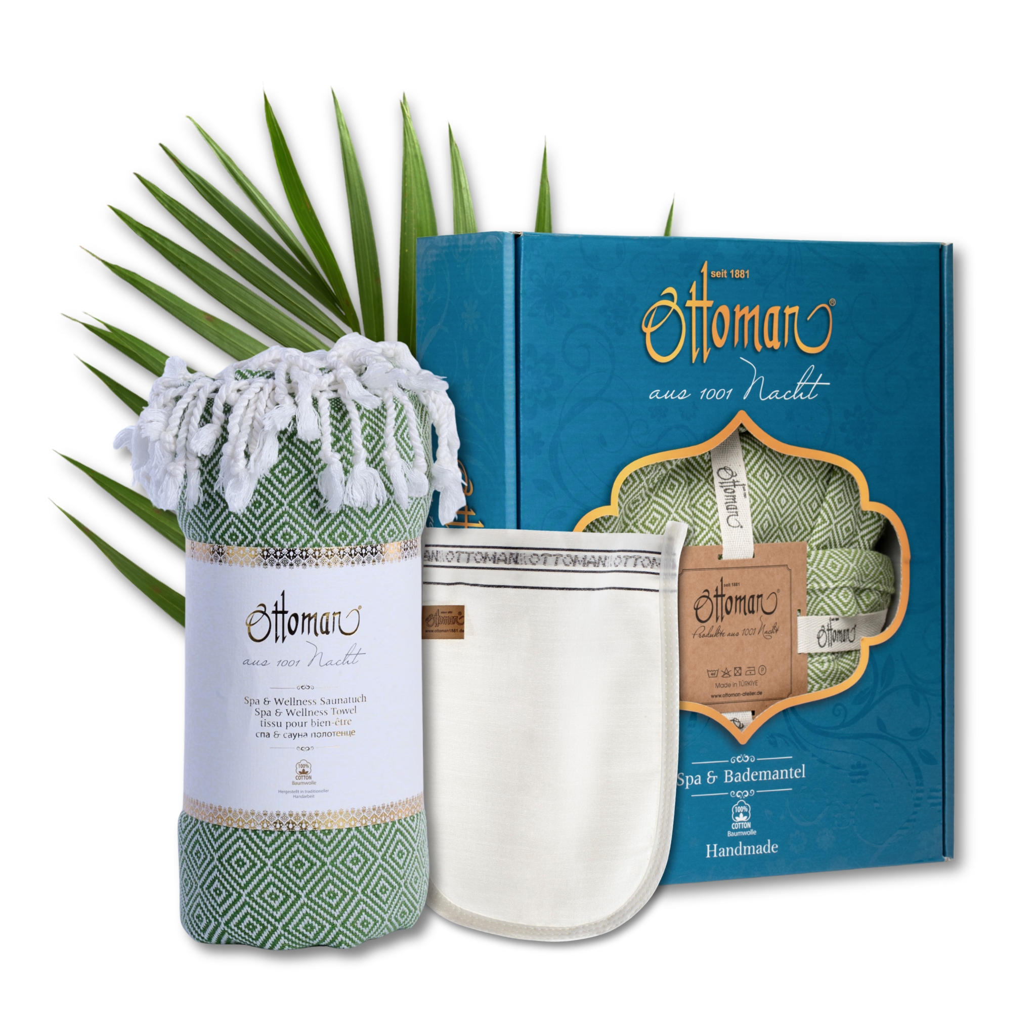 Bademantel-Hamamtuch-Set