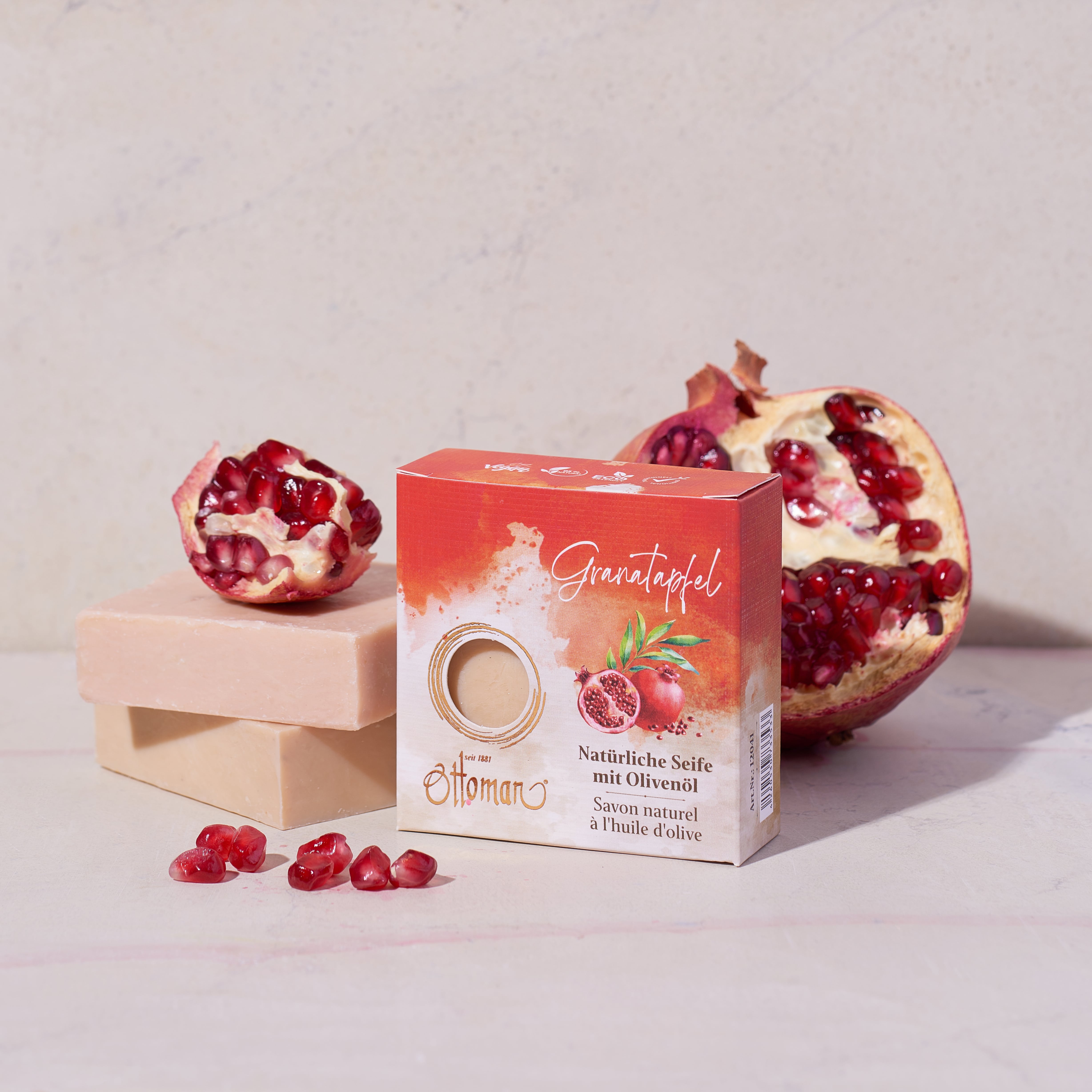 Ottoman Natürliche Olivenölseife 110g  4er Set Nr.1 in Geschenkschachtel