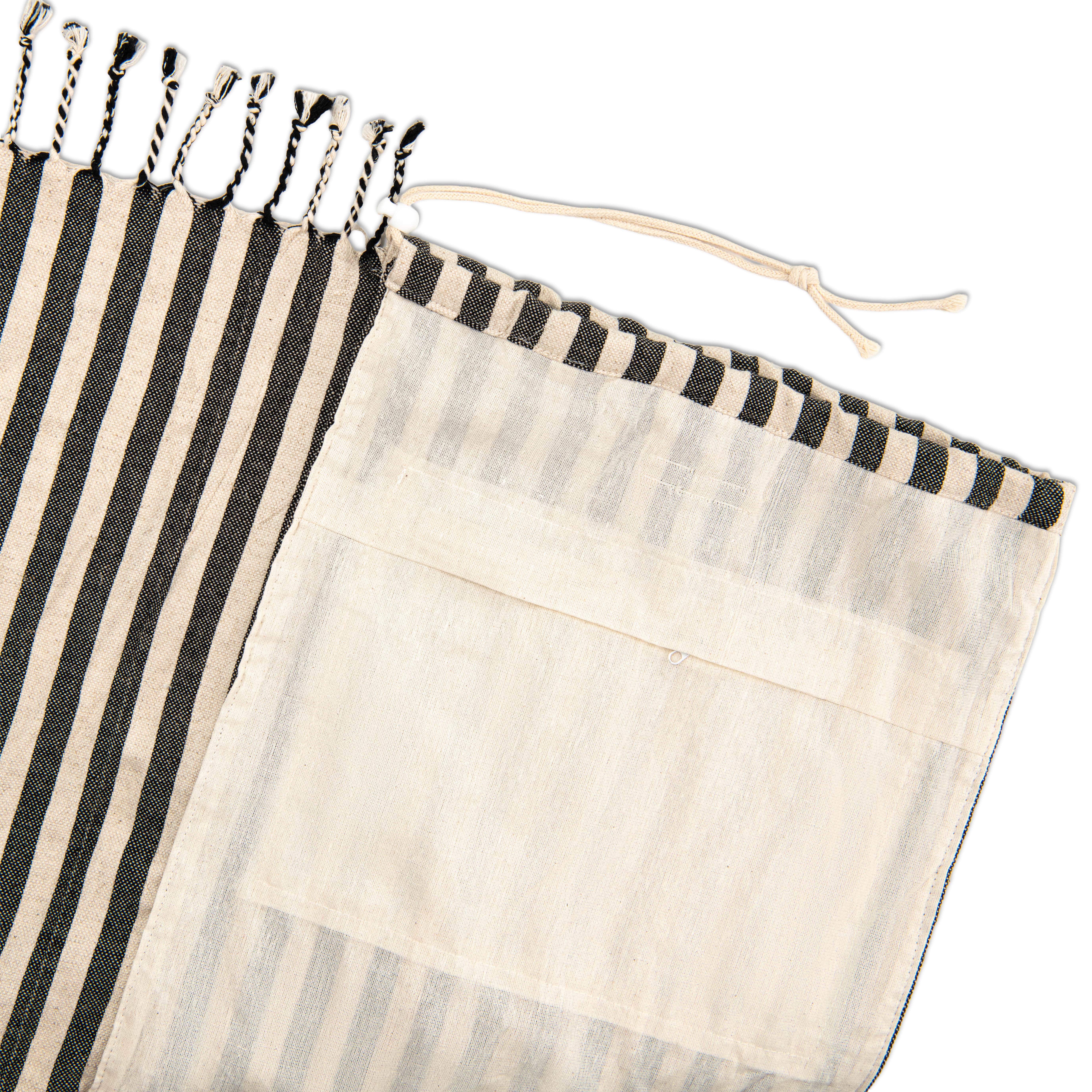 2-in-1 Strandrucksack mit Hamamtuch - Streifen