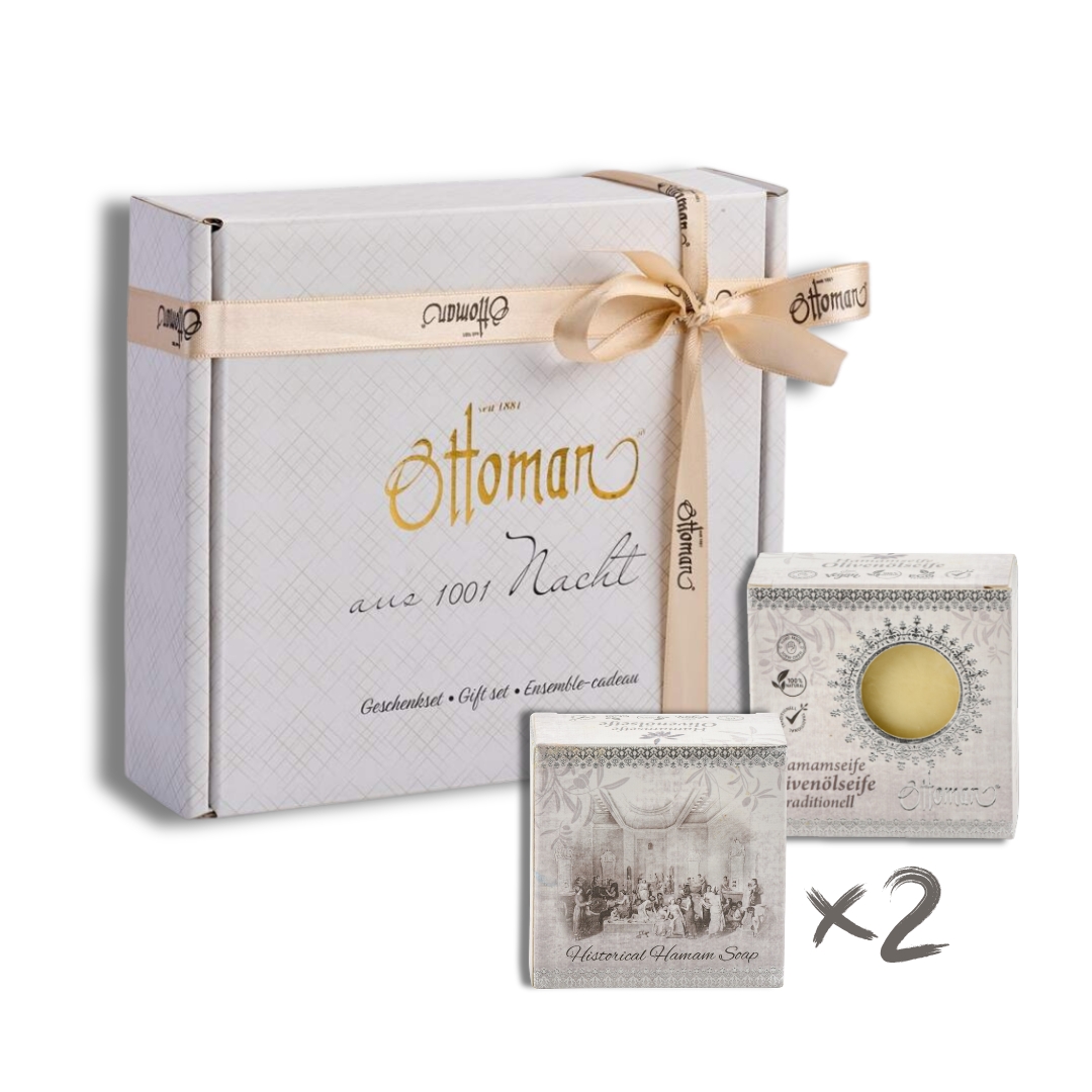 Seifenkollektion 4x 200g Hamamseife in Geschenkschachtel